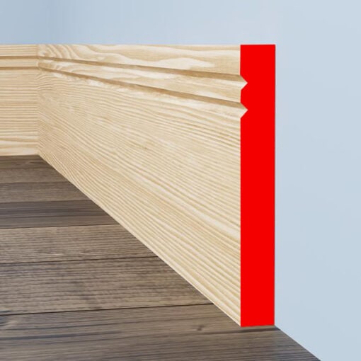 Square Edge V Grooved 2 Pine Skirting