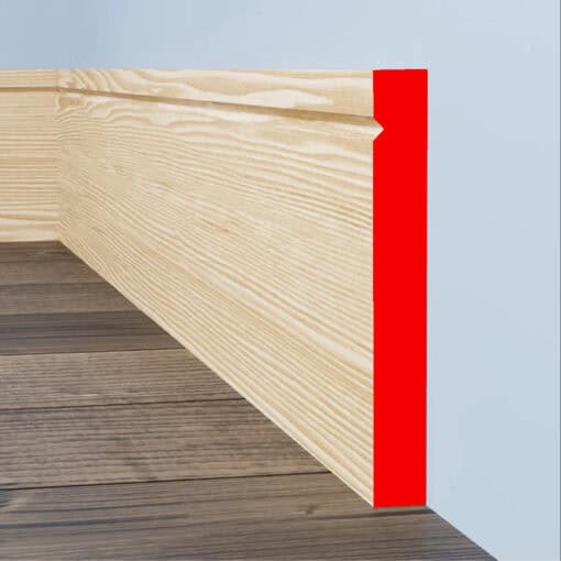 Square V Grooved Pine Skirting Board