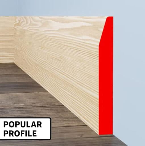 chamfer round pine skirting board