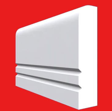 Square Edge V Grooved 2 Dado Rail