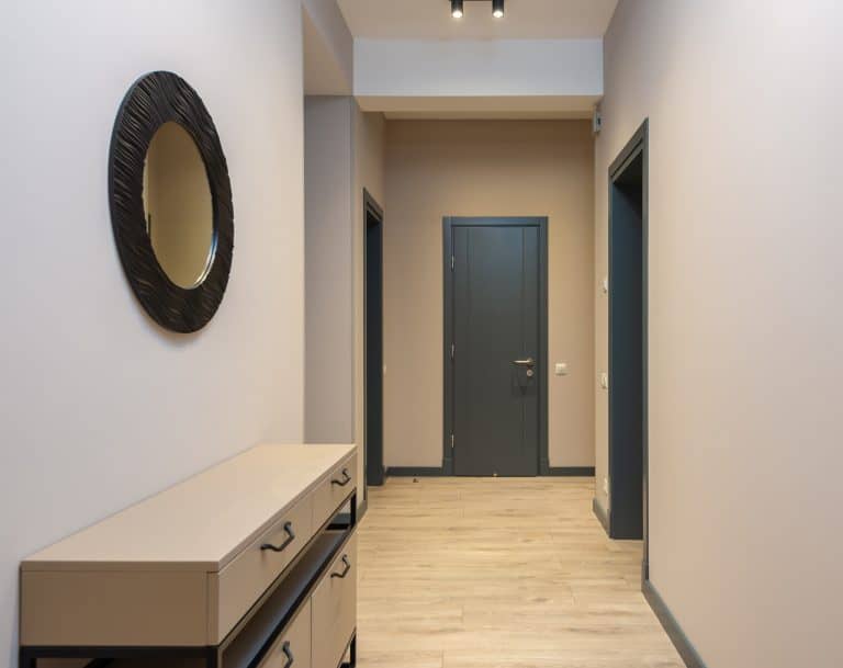 entrance with skirting board covers