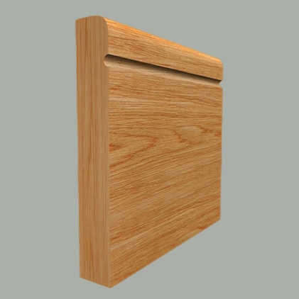 bullnose c grooved oak skirting board