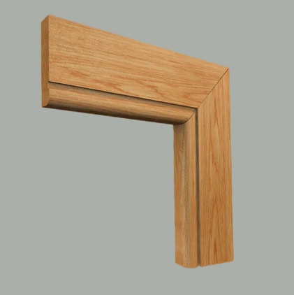 bullnose square grooved oak architrave