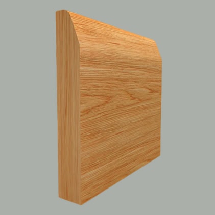 chamfered round oak skirting
