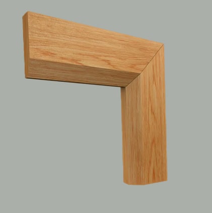 chamfer square oak architrave