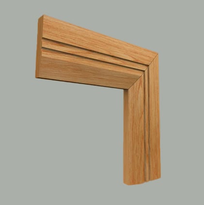 chamfer square c grooved 2 oak architrave