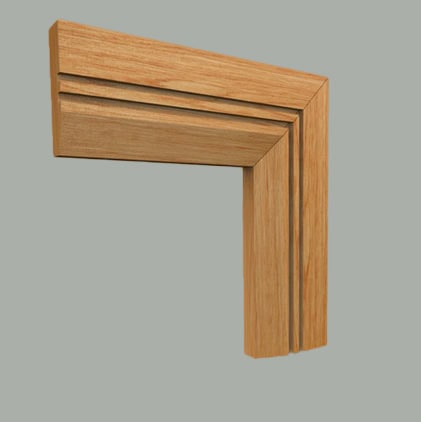 chamfer square grooved 2 oak architrave