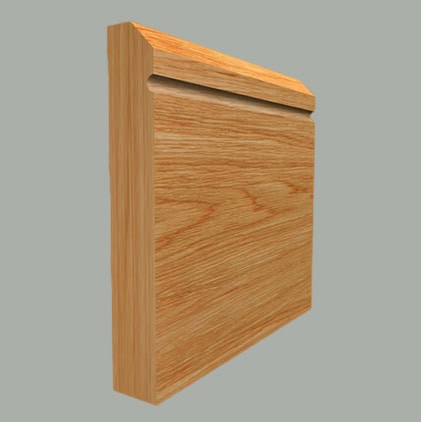 edge c grooved oak skirting