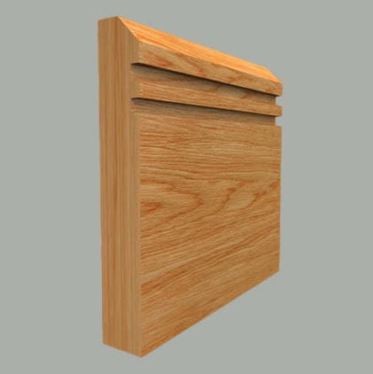 edge grooved 2 oak skirting