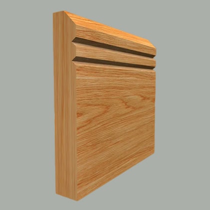 edge v grooved 2 oak skirting