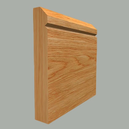 edge v grooved oak skirting board