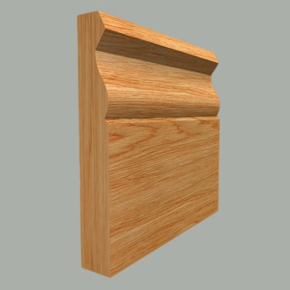 europa ogee oak skirting