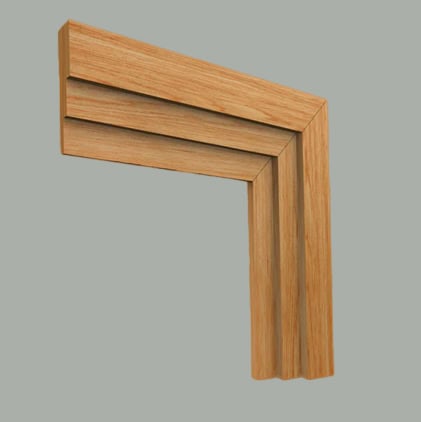 large stepped oak architrave