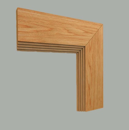mini stepped oak architrave