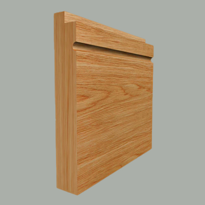 single step c grooved oak skirting