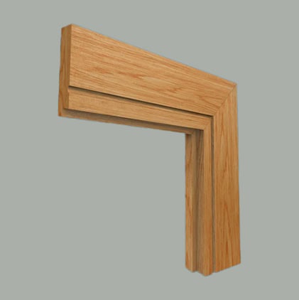 single step c grooved oak architrave