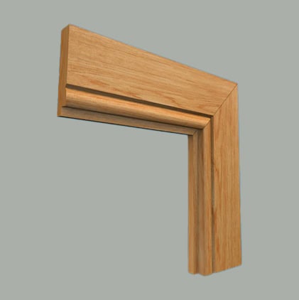 single step v grooved oak architrave