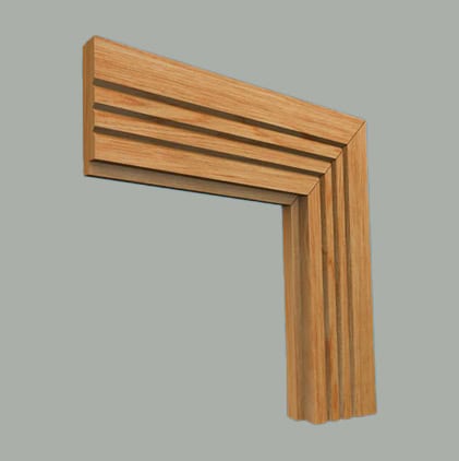 single step v grooved 3 oak architrave