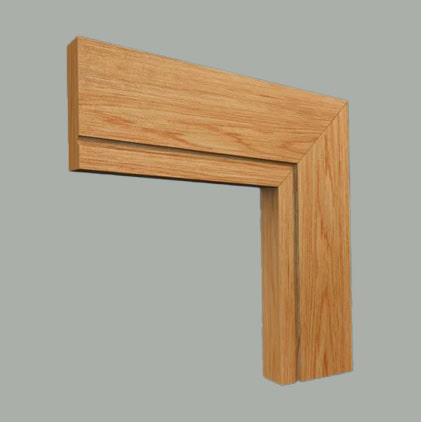 square edge c grooved oak architrave
