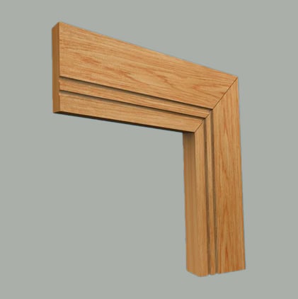 square edge c grooved 2 oak architrave