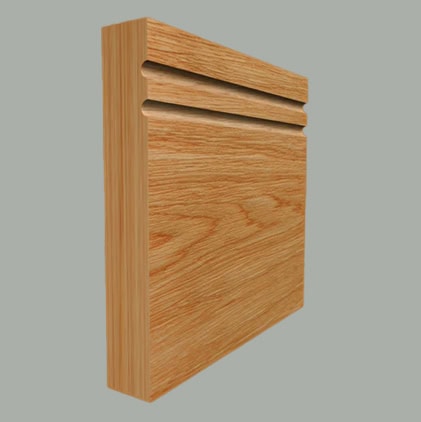 SQUARE EDGE C GROOVED 2 OAK SKIRTING