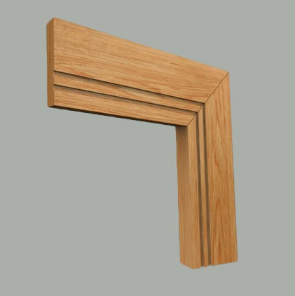 square edge grooved 2 oak architrave