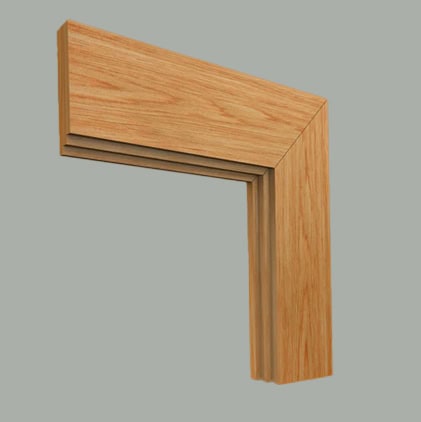 stepped oak architrave