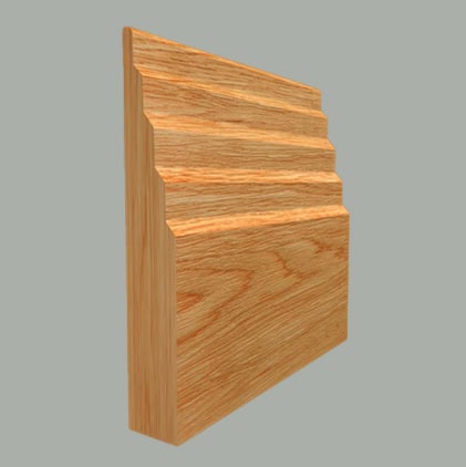 stepped 3 oak skirting board