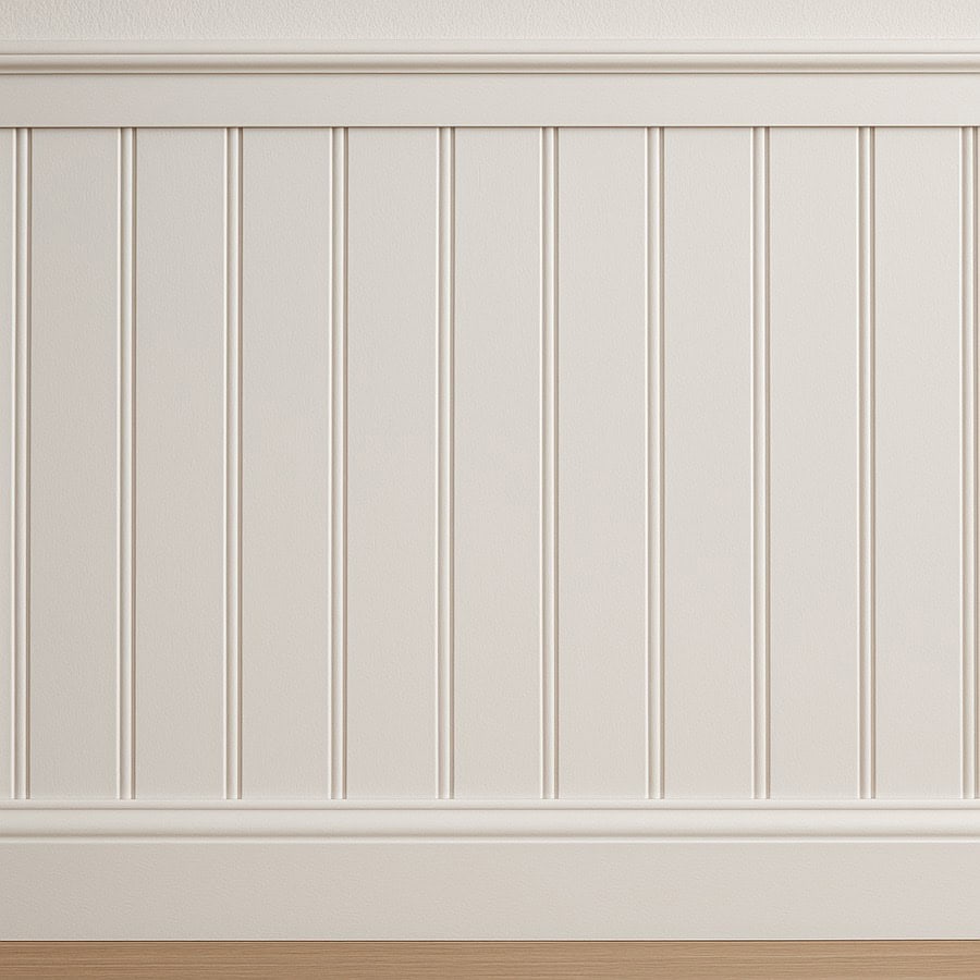 Beadboard wall panelling