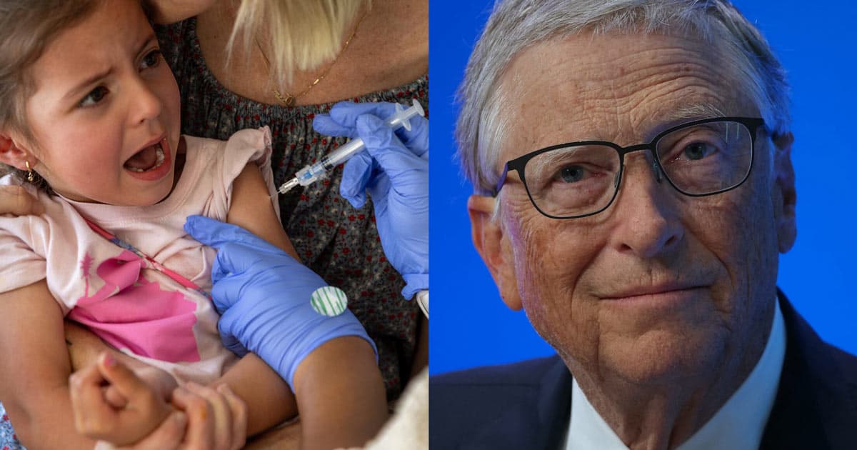 Bill gates and a little girl.