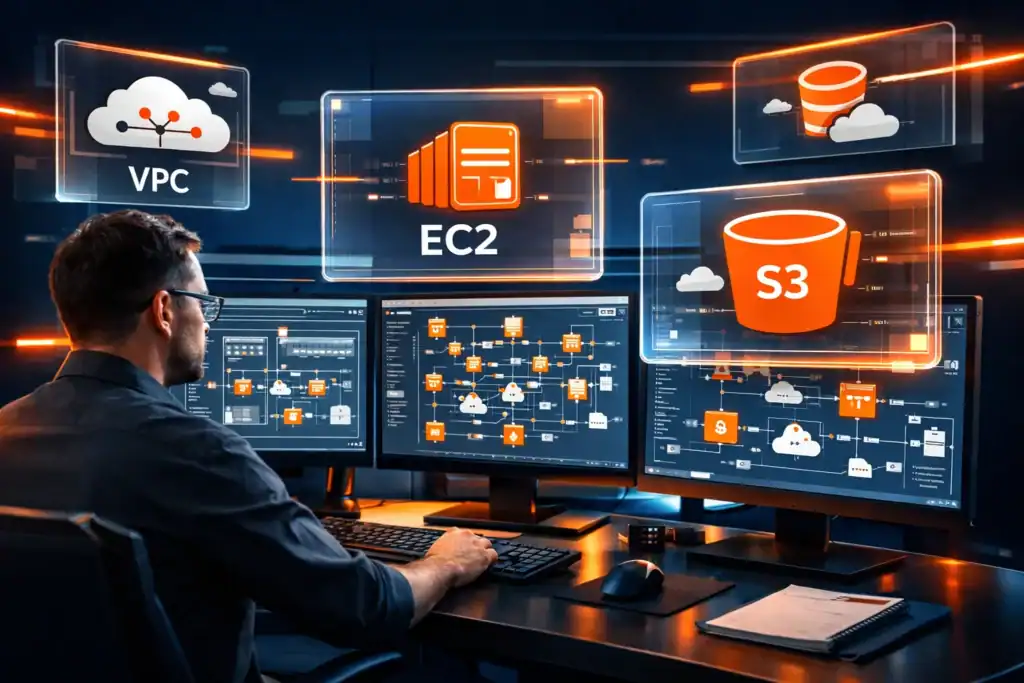 AWS cloud services for scalable and secure cloud solutions.