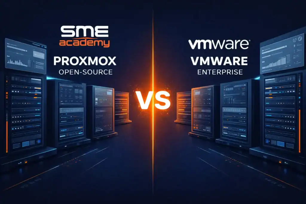 Comparison of Proxmox and VMware enterprise virtualization platforms.
