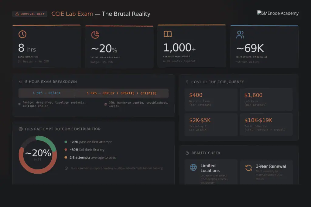 CCIE lab exam journey and preparation roadmap for networking professionals.
