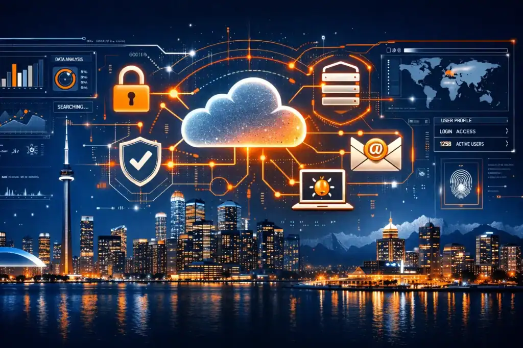 Cloud computing and cybersecurity technology for IT certification careers in Canada.