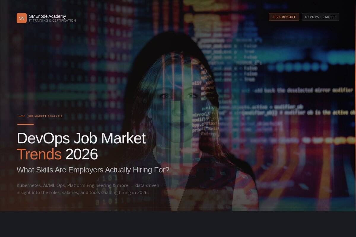 DevOps job market trends for 2026 with key skills employers are hiring for.