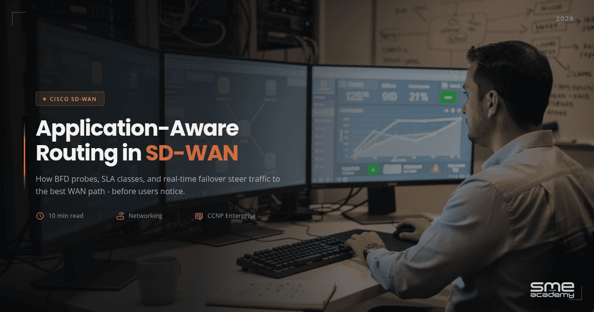 Application-Aware Routing in SD-WAN for optimized traffic management.