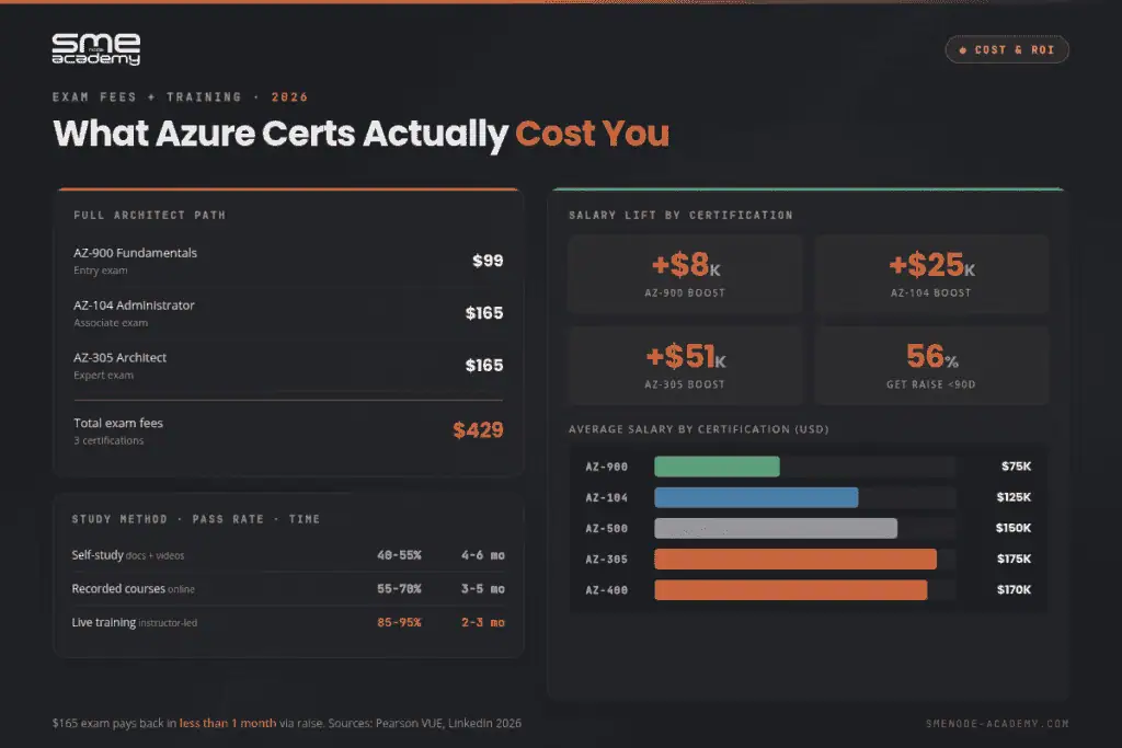 Comprehensive Azure certification guide for 2026 with costs, salaries, and career paths.