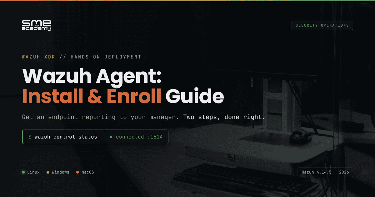 Wazuh Agent installation and enrollment process for security monitoring.