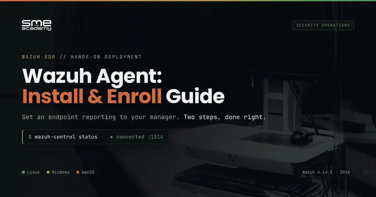 Wazuh Agent installation and enrollment process for security monitoring.