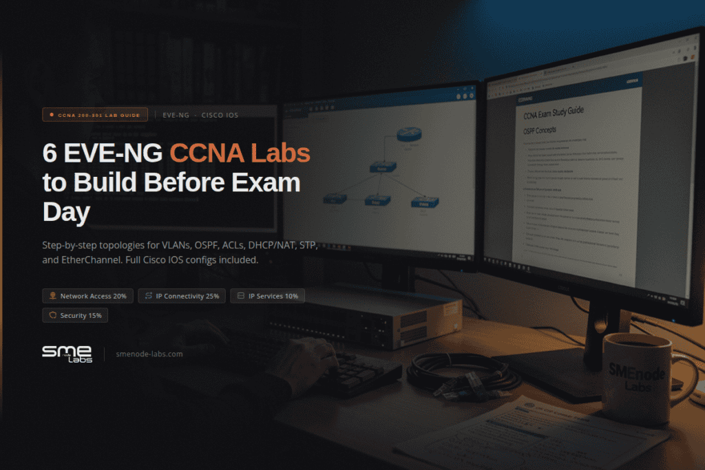 CCNA network labs for EVE-NG to prepare for Cisco exam day.