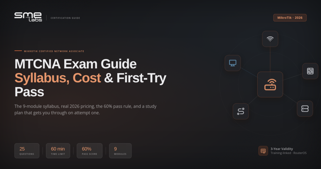 Comprehensive MTCNA exam guide with syllabus, cost, and study plan details.