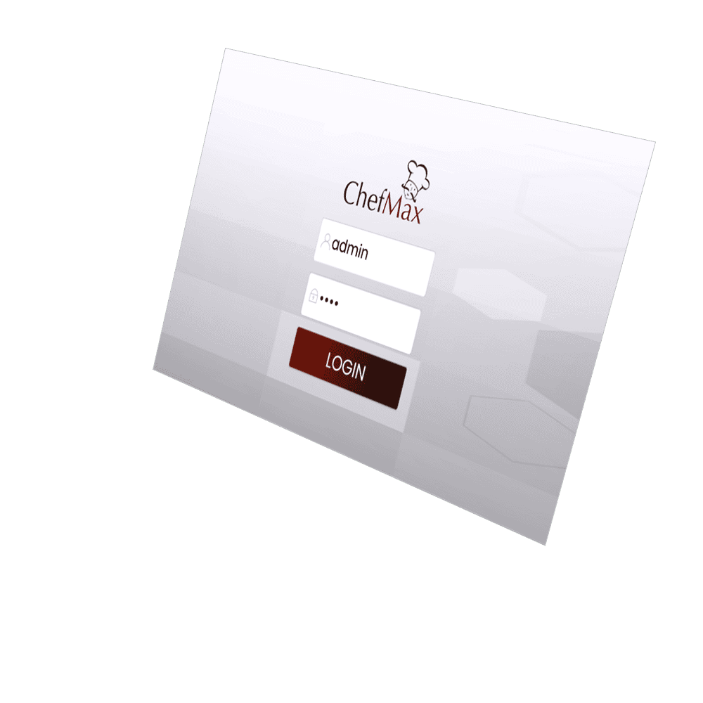 CheMax login screen for software management and user authentication.
