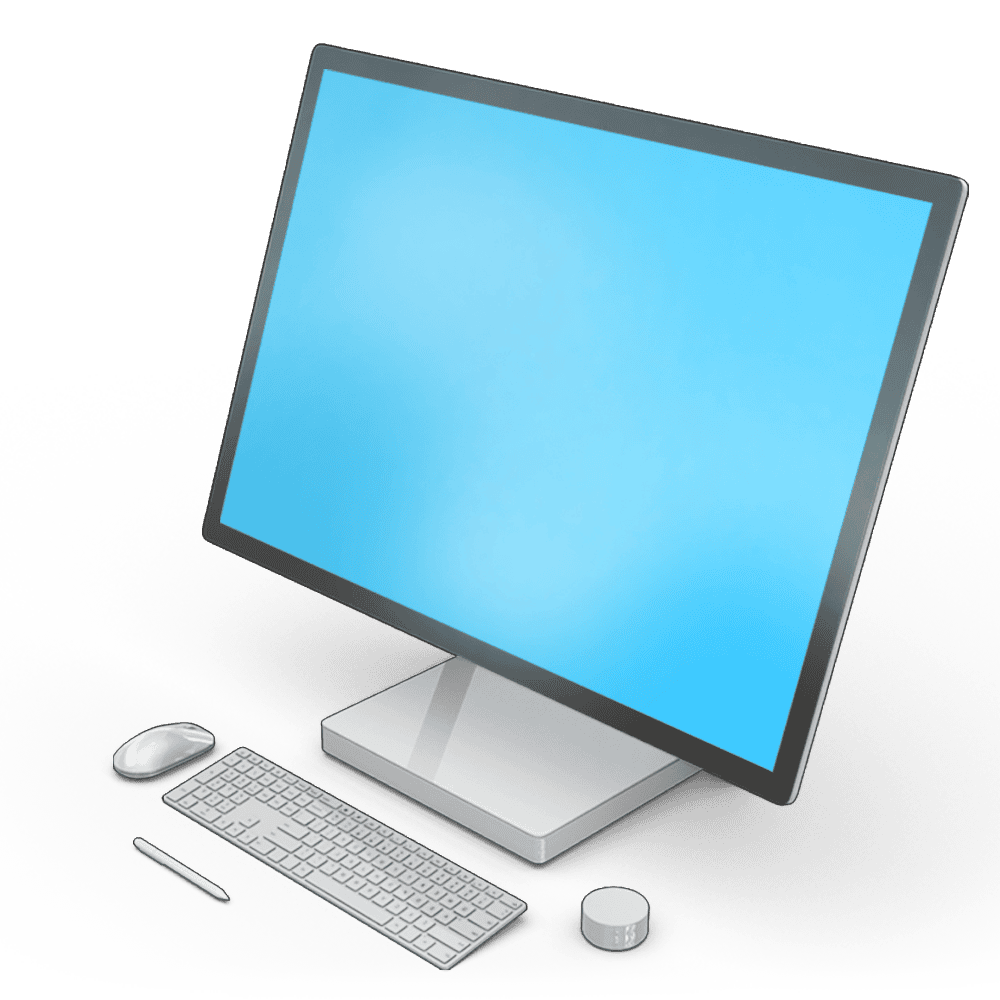 All-in-one desktop computer with sleek design and high performance.