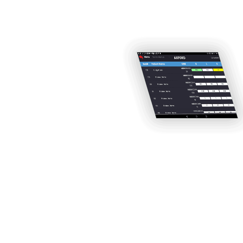 Axford financial dashboard on tablet showcasing enterprise software solutions Australia.