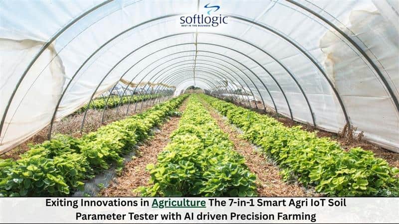 Greenhouse vegetable farming using AI-powered soil parameter tester, innovative agriculture technology.