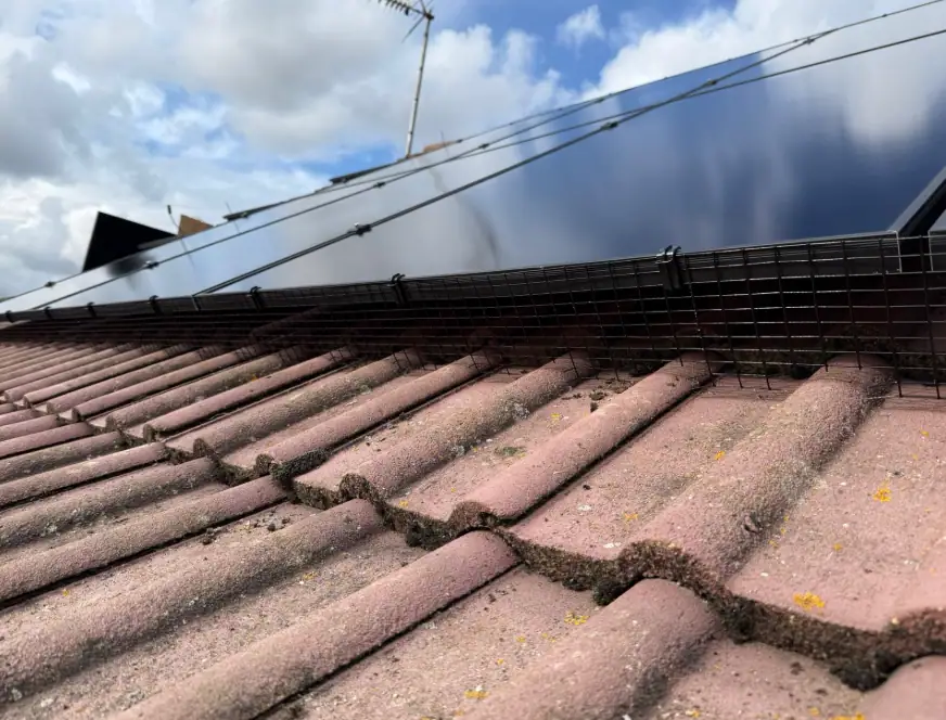 High-efficiency solar panels installed on residential roof in Borough Green, Kent, providing renewable energy solutions. Perfect for sustainable living and reducing energy costs.