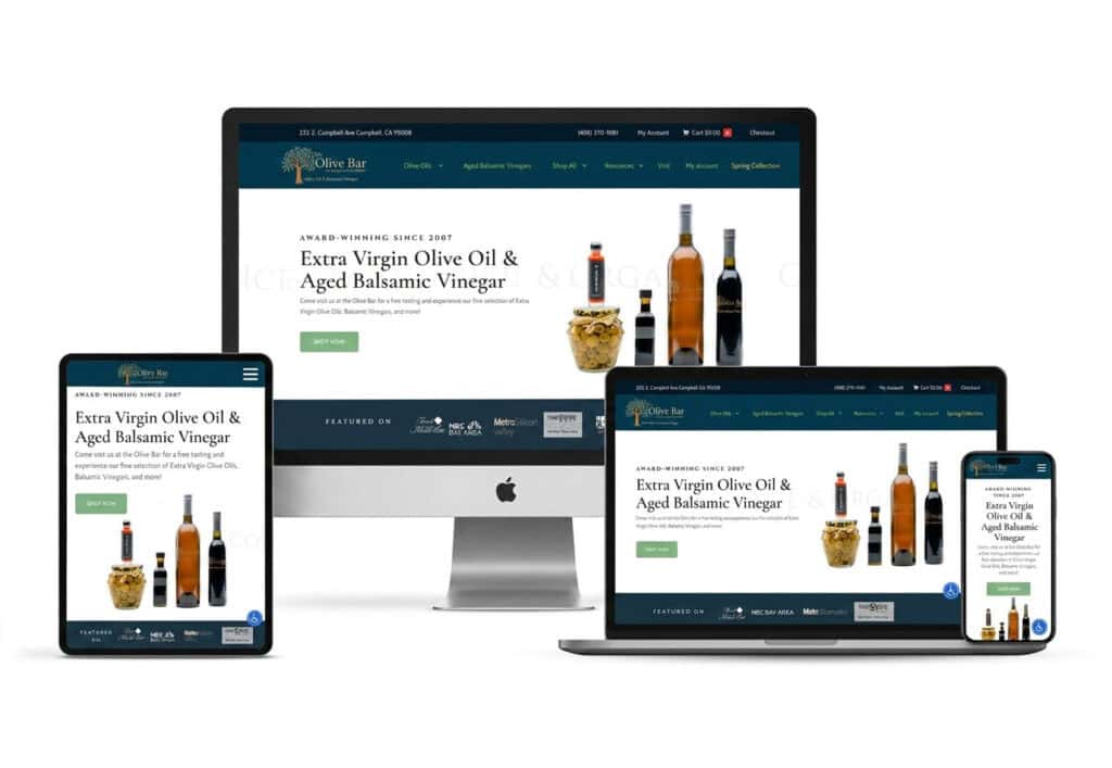 Responsive Website Design The Olive Bar by Solutionarian Marketing