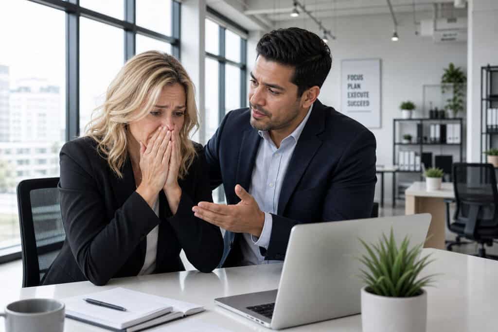 Upset business owners that need a better website to get more customers.