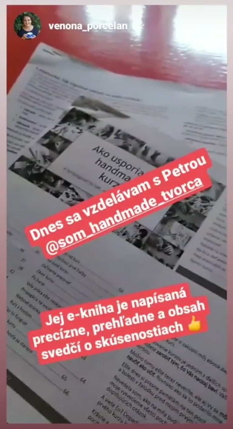 Referencia Petra Rusnakova Som handmade tvorca