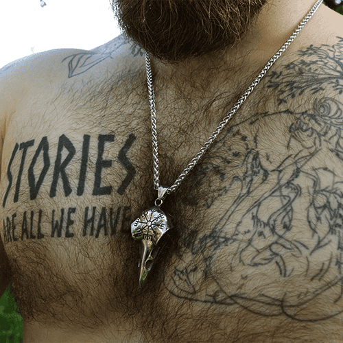 Vikingský náhrdelník "HAVRANIA LEBKA" – Obrázok 2